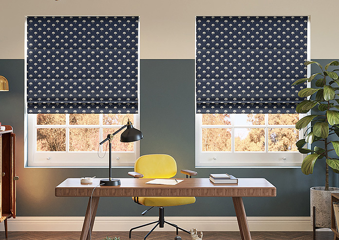 Hanalei, Blue Navy - Twist&Fit Roman Blind - Image 3